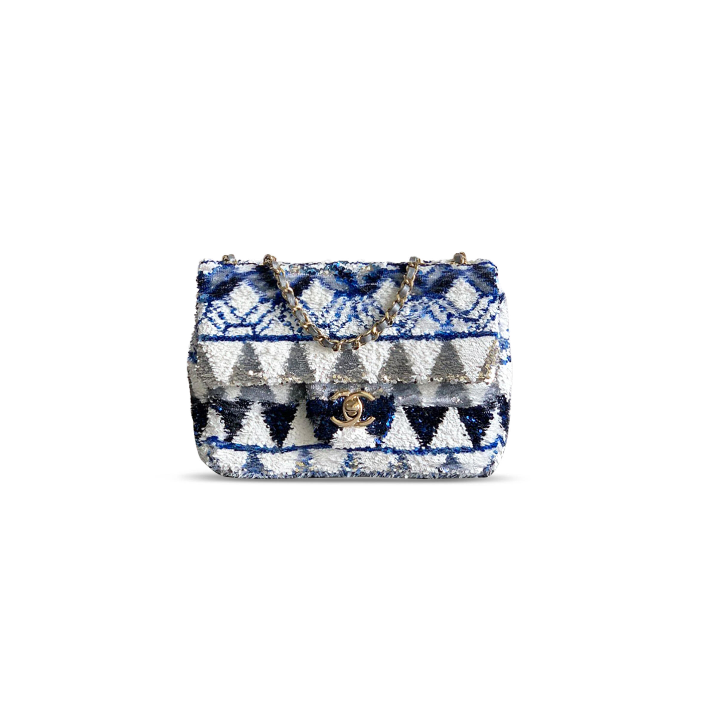 Ch*el sequins mini flap bag 1566882 (20*14*7cm)